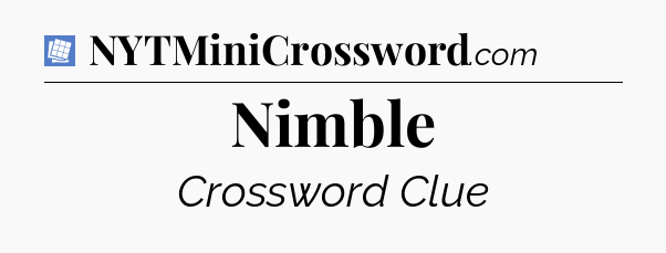 Nimble Puzzle Page Crossword Clue