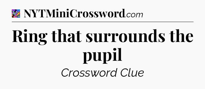 Ring that surrounds the pupil Crossword Clue