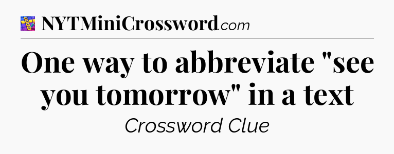 One way to abbreviate 