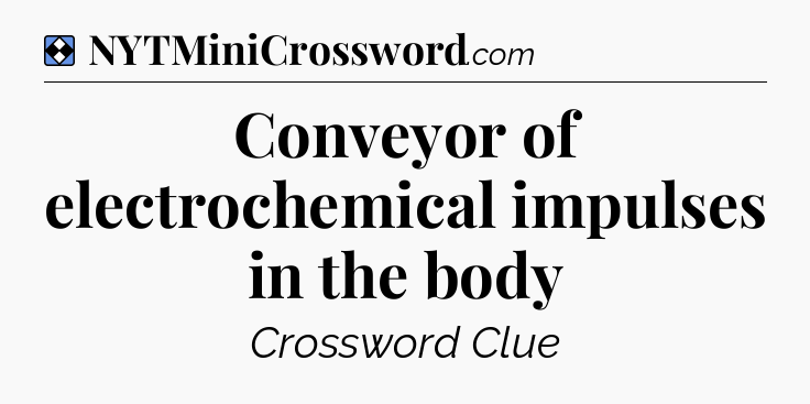 Solution: Conveyor of electrochemical impulses in the body - NYT Mini Crossword