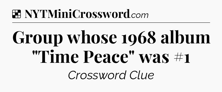 Solution: Group whose 1968 album 