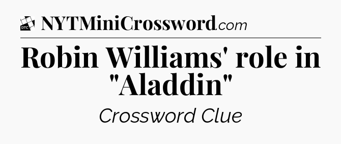 Robin Williams' role in 