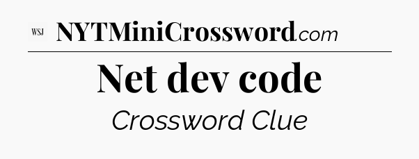 Net dev code - WSJ Crossword