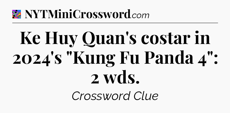 Ke Huy Quan's costar in 2024's 