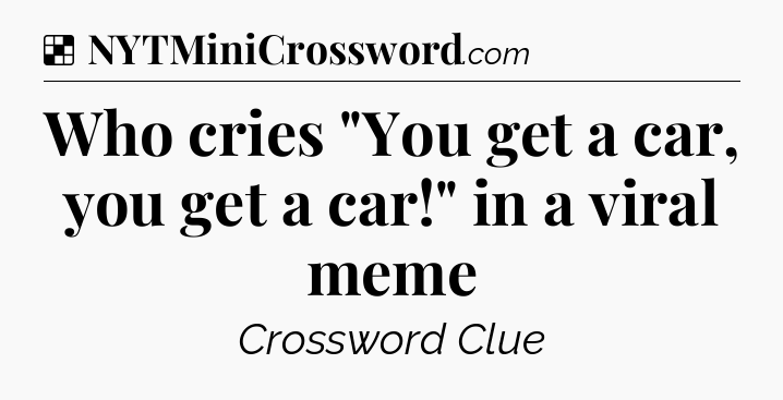 Solution: Who cries 