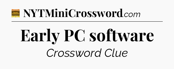 Early PC software - Eugene Sheffer Crossword