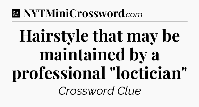 Hairstyle that may be maintained by a professional 