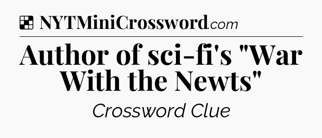 Solution: Author of sci-fi's 