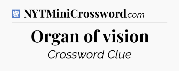 Organ of vision Puzzle Page Crossword Clue