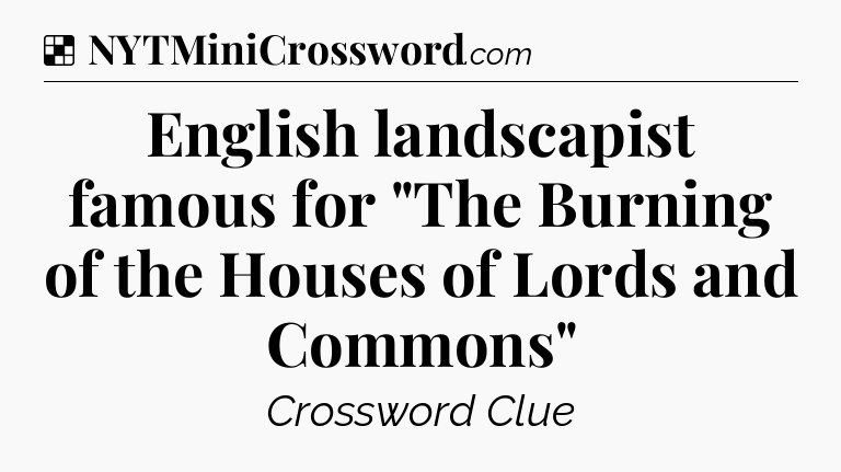 Solution: English landscapist famous for 
