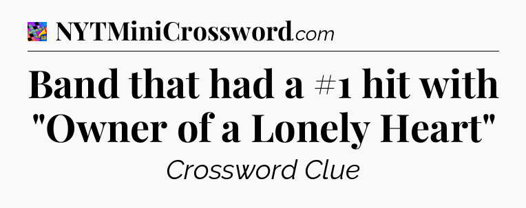 Band that had a #1 hit with 