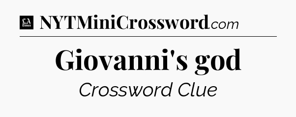 Giovanni's god - LA Times Crossword