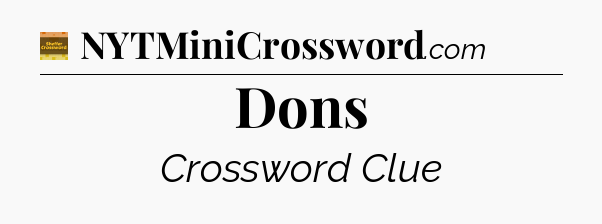 Dons - Eugene Sheffer Crossword