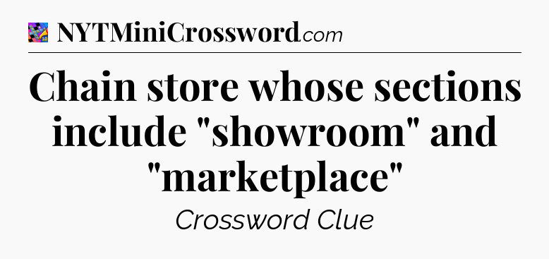 Chain store whose sections include 