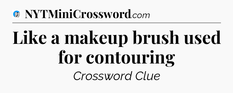Like a makeup brush used for contouring Crossword Clue