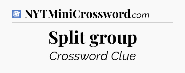 Split group Puzzle Page Crossword Clue