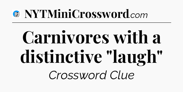 Carnivores with a distinctive 