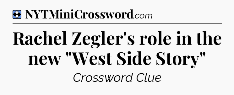 Solution: Rachel Zegler's role in the new 