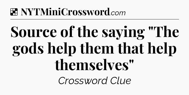 Solution: Source of the saying 