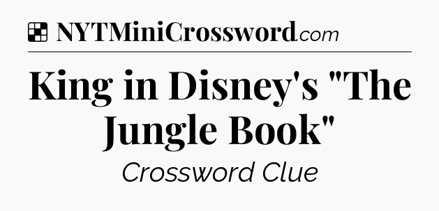 Solution: King in Disney's 