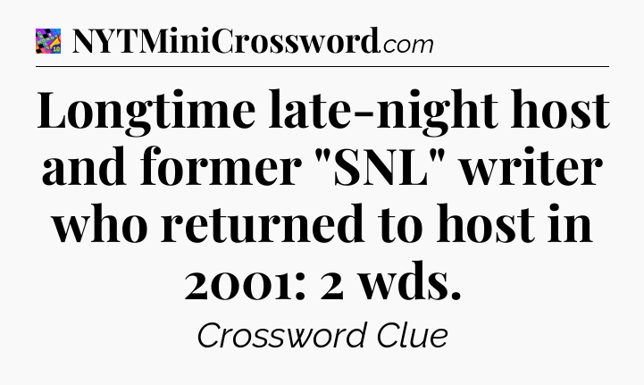 Longtime late-night host and former 