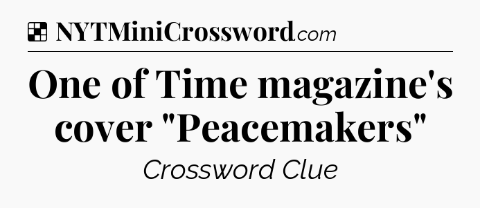 Solution: One of Time magazine's cover 
