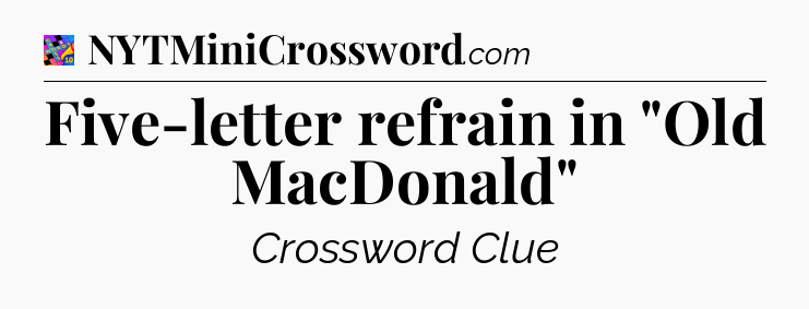 Five-letter refrain in 