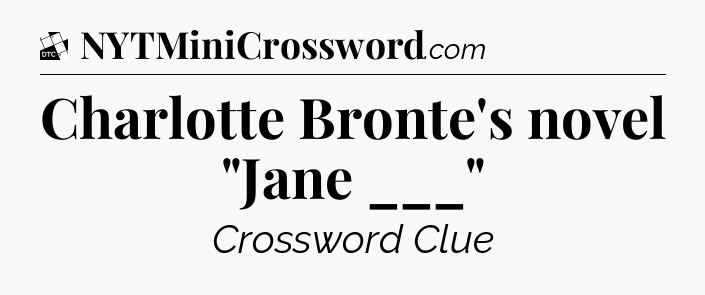 Charlotte Bronte's novel 