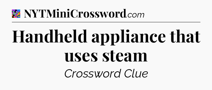 Handheld appliance that uses steam Crossword Clue