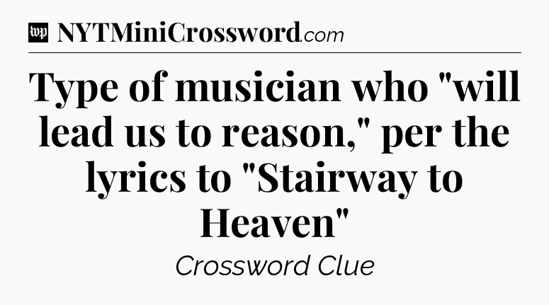 Type of musician who 