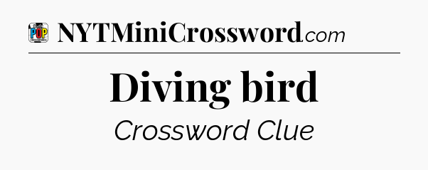 Diving bird Crossword Clue