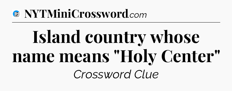 Island country whose name means 