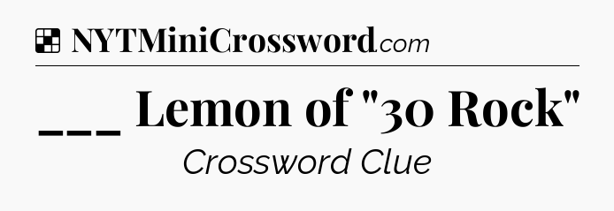 Solution: ___ Lemon of 