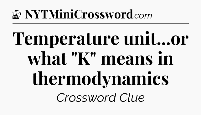 Temperature unit...or what 