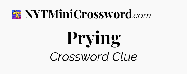 Prying Codycross