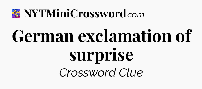 German exclamation of surprise Codycross