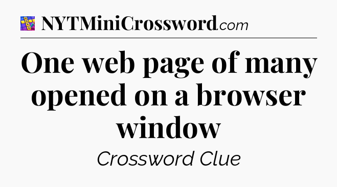 One web page of many opened on a browser window Codycross