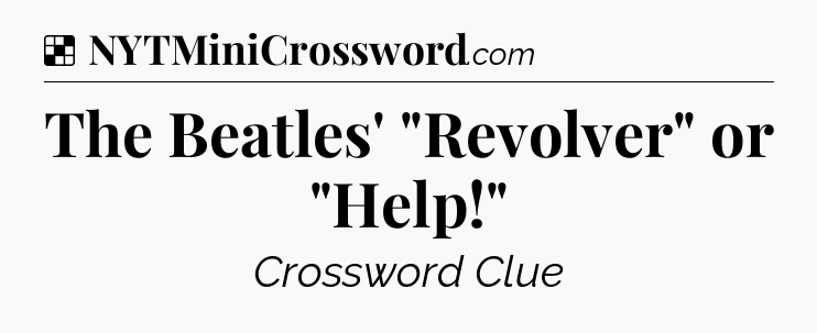 Solution: The Beatles' 