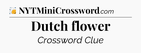 Dutch flower - 7 Little Words