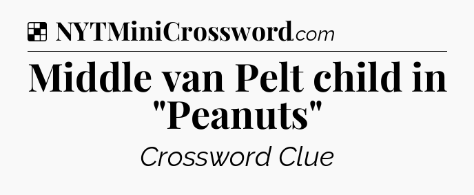 Solution: Middle van Pelt child in 