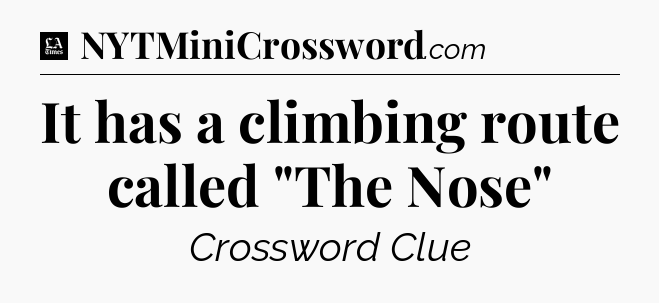 It has a climbing route called 