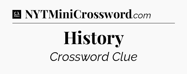 History - LA Times Crossword