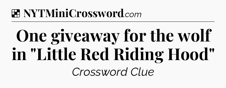 Solution: One giveaway for the wolf in 