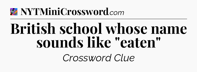 British school whose name sounds like 