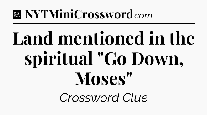 Land mentioned in the spiritual 