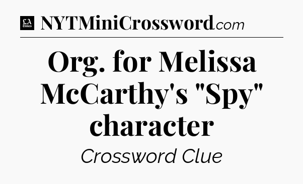 Org. for Melissa McCarthy's 