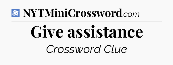 Give assistance Puzzle Page Crossword Clue