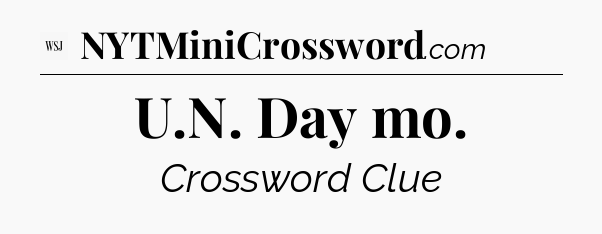 U.N. Day mo - WSJ Crossword