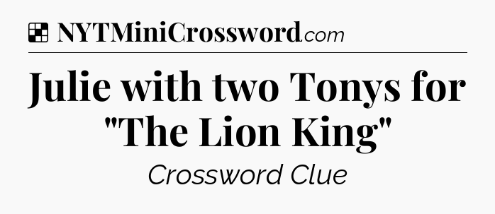 Solution: Julie with two Tonys for 