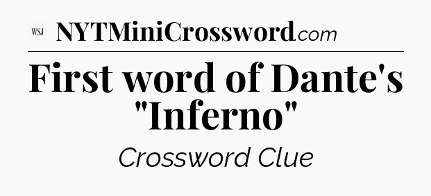 First word of Dante's 